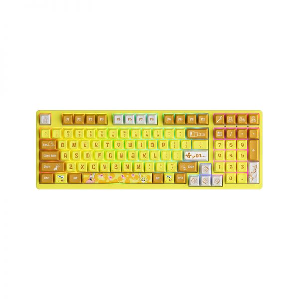 AKKO Clavier Gamer Mécanique QWERTY bluetooth 3.0 Cherry MX Switch Rouge  USB Type-C Filaire Silencieux PBT Keycap 3068