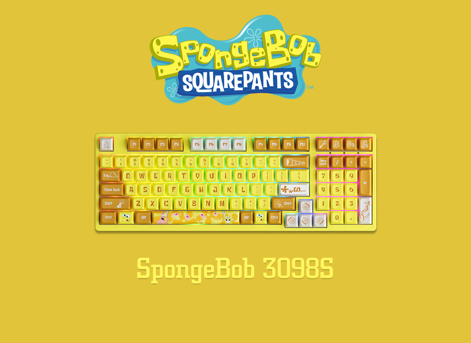 Akko SpongeBob 3098S RGB Wired Mechanical Keyboard